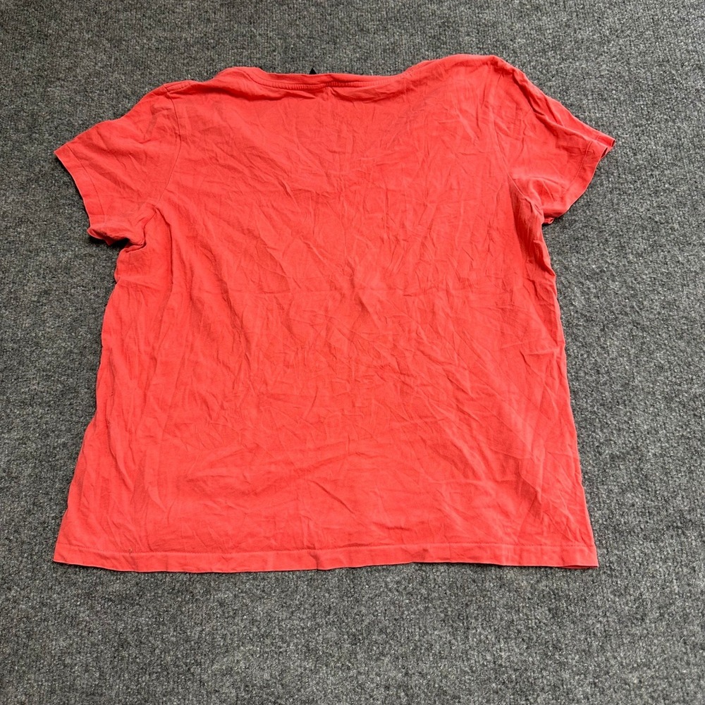 Polo Ralph Lauren T-Shirt Womens XL Pink V-Neck Short Sleeve Pony Logo Cotton